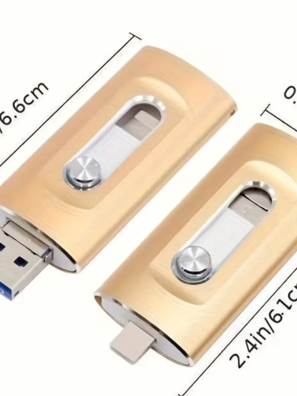128GB Pink 3‑in‑1 Flash Drive – iPhone, Android & Windows Compatible